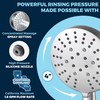 HammerHead Showers® Solid METAL 3-Spray Hand Held Shower Head, Brushed
