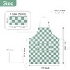 Ohocut 2 Pack Checkered Kitchen Apron, Sage Green Checkerboard Aprons