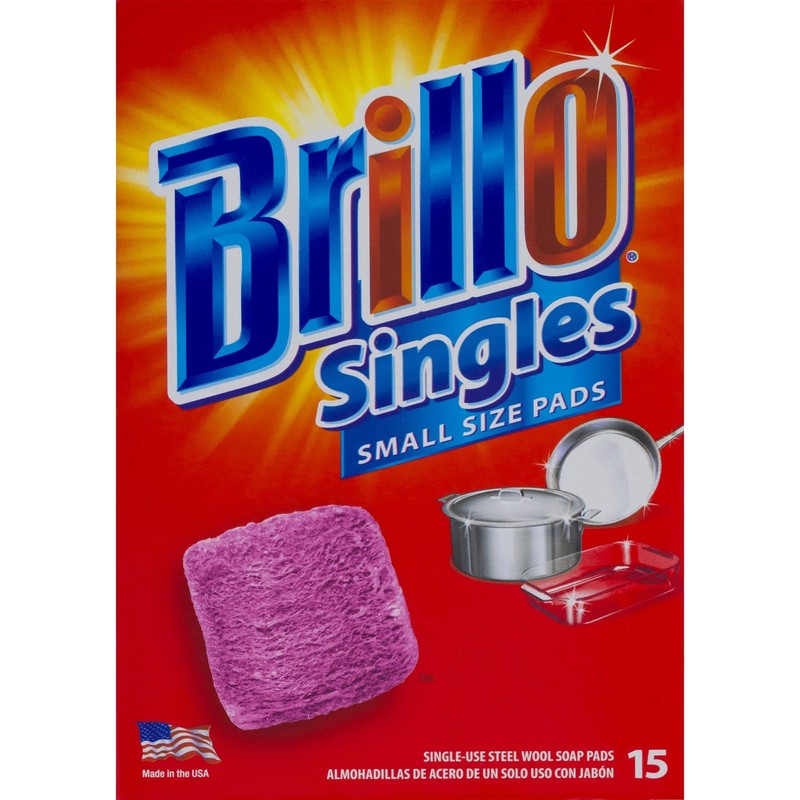 Brillo Single Use Steel Wool Soap Pads, Smaller Size Original