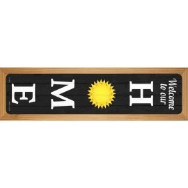 Smart Blonde Home Sun Novelty Wood Mounted Small Metal Street Sign Holiday