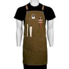 ChefsCloset Cotton Elmwood Cross Back Apron, Coffee Brown