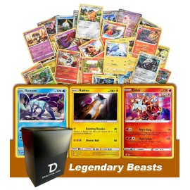 Pokémon Legendary Beasts TCG Assortment ||+ 6 Holo + 6 High HP Cards + Deck Box