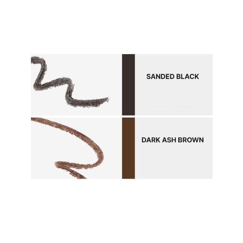 WAKEMAKE Real Ash Pencil Liner 0.14g, Color:02 DARK ASH BROWN