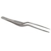 Lab Forceps with Offset Handle Fine Point Serrated Stainless Steel
