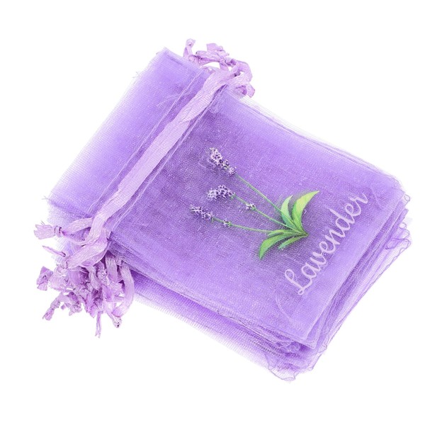 Ciieeo 20pcs Lavender Sachet Bags Breathable Mesh Drawstring Pouches for