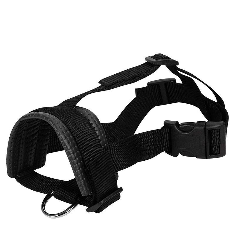ILEPARK Nylon Dog Muzzle with Head Strap for Small, Medium,