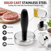 Meat Pounder Tenderizer, Solid Stainless Steel Meat Flattener & Smash