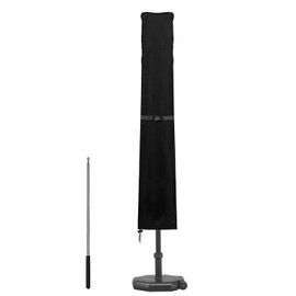 Dokon Parasol Protective Cover, Waterproof, Garden Umbrella Cover for Diameter 2 m / 3 m, Winterproof Anti-UV Parasol Cover with Pole, Cover for Market Umbrella / Balcony Umbrella - 190 x 30/40/50 cm