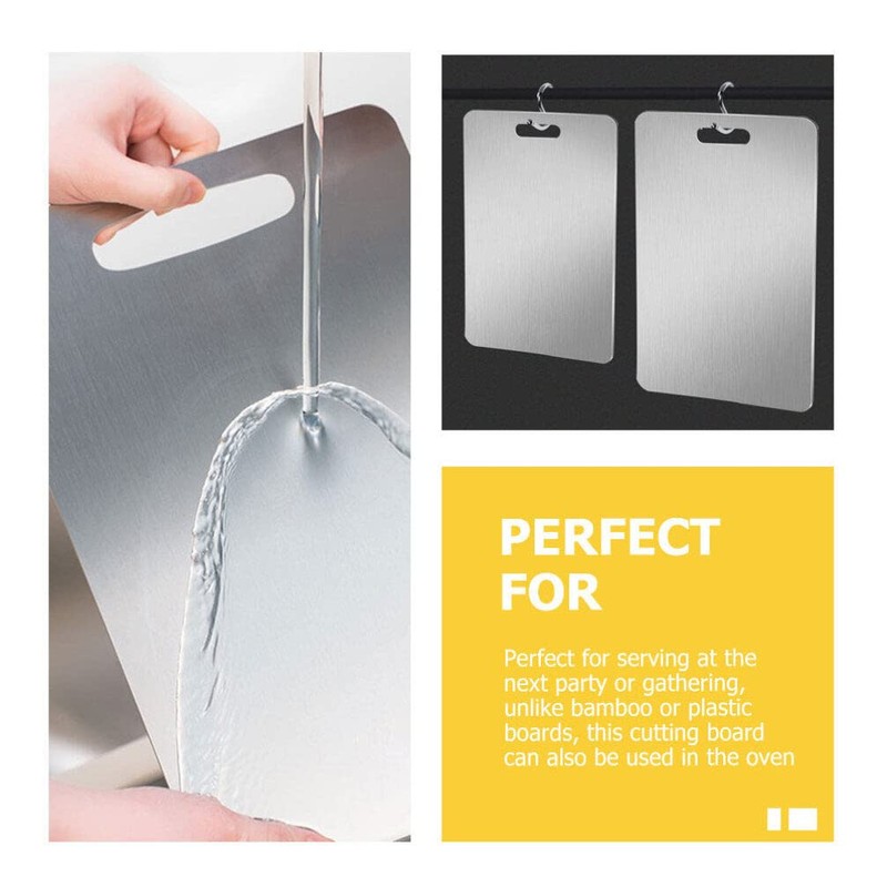 Kichvoe Stainless Steel Cutting Board Chopping Board Baking Board Extra