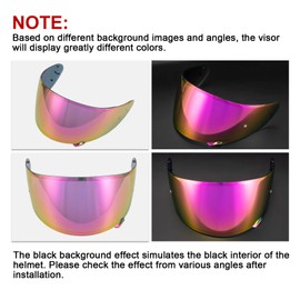 PSLER CWR-1 Visor - RF 1200 Visor RS-SF Face Shield Replacement for CWR-1 RS-SF RF-1200 X-Spirit NXR Z7 X14 NX NZ,Deep Rose Red