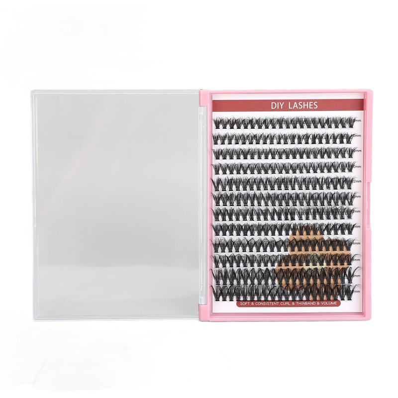 DIY Lash Extension Kit 240pcs Individual Eyelash 10‑16mm Clusters Eyelash