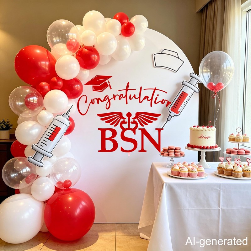 Congratulations BSN Wall Decal, Nurse Graduation Decorations, Nursing School Graduation