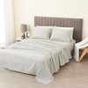 Great Bay Home 4-Piece Full Size Stripe Microfiber Sheet Set