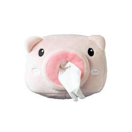 Spldsun Car Tissue Box, Plush Tissue Box, Creative Tissue Box, Piggy Shape Suitable For Storing Tissue Paper In Car, Bedroom, Living Room, Etc (Pink)