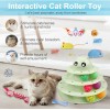 UPSKY 24 PCS Cat Toys, 3-Level Turntable Kitten Toys Set,