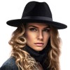 LADYBRO Fedora Hats for Women Wide Brim Hat, Incld 3