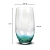 Impulse Nassau Highball, Clear/Aqua, Set of 4
