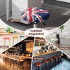 Poceacles Union Jack Round Stool Cover Round Seat Covers Washable
