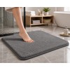 Light Grey Soft Polyester Floor Mat 40x60 cm - Non-Slip
