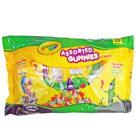 Crayola Peanut Free Assorted Gummies Candy Pouches 20ct (0.6x20)