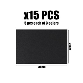 15 Pieces of Felt, Felt Pieces, Craft Felt, Felt Pieces for Crafts, DIY Fabric, Felt Piece Fabric, Felt Square 20 * 30cm (White, Gray, Black)