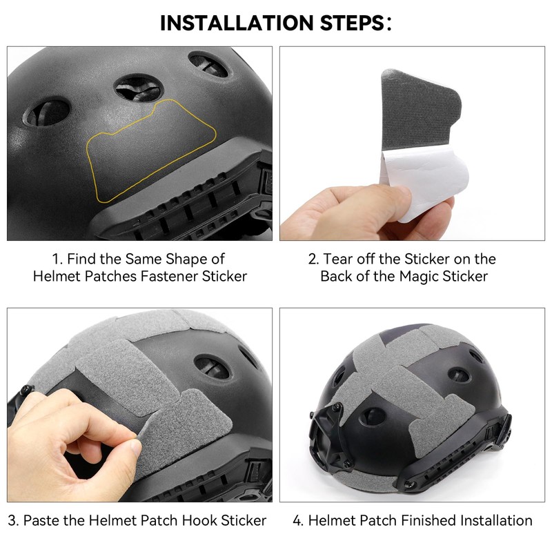 Qavctw 9Pcs Helmet Patches Hook and Loop, Tactical Patches Military