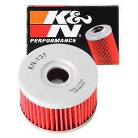 K&N Filtro de Aceite para Motocicleta Alto Rendimiento Premium Compatible con Suzuki KN-137, Negro