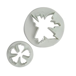 5 Leaf Clover & Foliage Fondant Cutter Set - 2 Pieces - Sugarcraft Tools (25Pk)