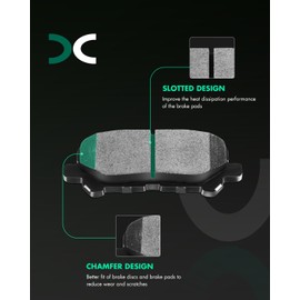 SCITOO D1585 Rear Semi-Metal Brake Pads Sets Fit For Acura MDX 2014-2017,For Honda Pilot 2012-2019,For Honda Ridgeline 2017-2019