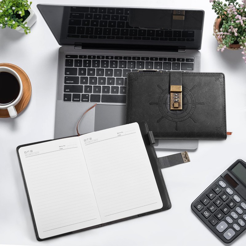 Kesote A5 Diary with Lock Leather Cover Lock Notebook Lined