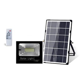 DuBom 20W to 800w 6000K Solar Flood Light Outdoor Remote, IP67 Waterproof Solar Power Security Light Auto On/Off, Dusk to Dawn for Yard, Gazebo, Shed, Barn, Porch, Patio, Garage, Garden (65W)
