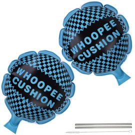 POPLAY 2PCS Whoopee Cushions, 10 Inch Fun Toys Blue Fart Pillow Prank Toys for Novelty Party Favor Kids