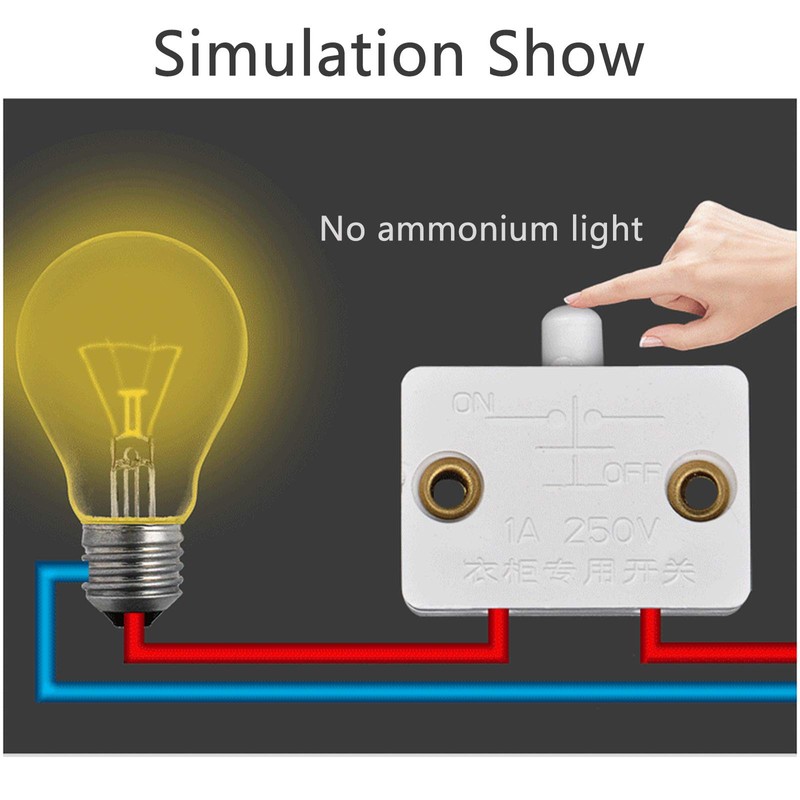 8Pcs Door Closed Light Switch Kit - On Off When