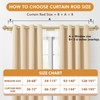 1 Inch Luxury Gold Double Curtain Rods 72-144 Inches (6