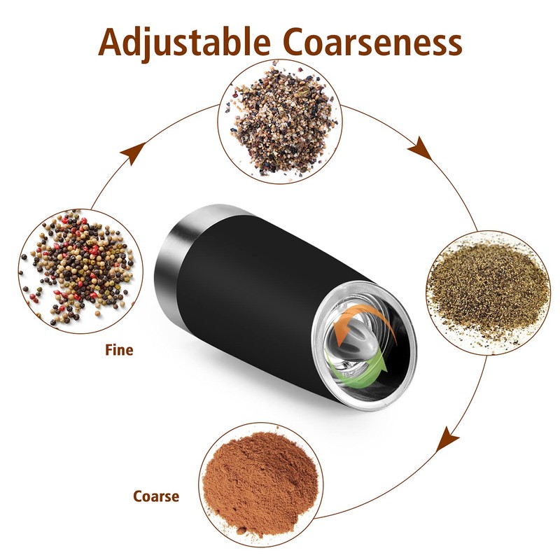 Gravity Electric Salt Pepper Mill Set, Electric Salt and Pepper