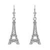 925 Sterling Silver Paris Eiffel Tower Dangle Earrings