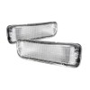 Chrome Clear Housing Front Bumper Turn Signal Lights Parking Lamps