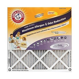 Arm & Hammer Max Allergen & Odor Reduction 14x14x1 Air and Furnace Filter, MERV 11, 4-Pack