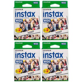 Wide Instant Film, White, 20 Exposures (4 Boxes)