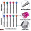 Treki Colourful PH2 Screwdriver Bits Set, 10pcs Magnetic Collar Screwdriver