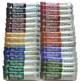 AGF Blendy Stick Coffee, Tea, Cocoa, Star Island, 10 Types, Set of 30, Gift Possible, Nekoposu Compatible