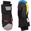 CMP - Muffole da sci in twill per bambini, Nero-B.Jewel-Strawberry,