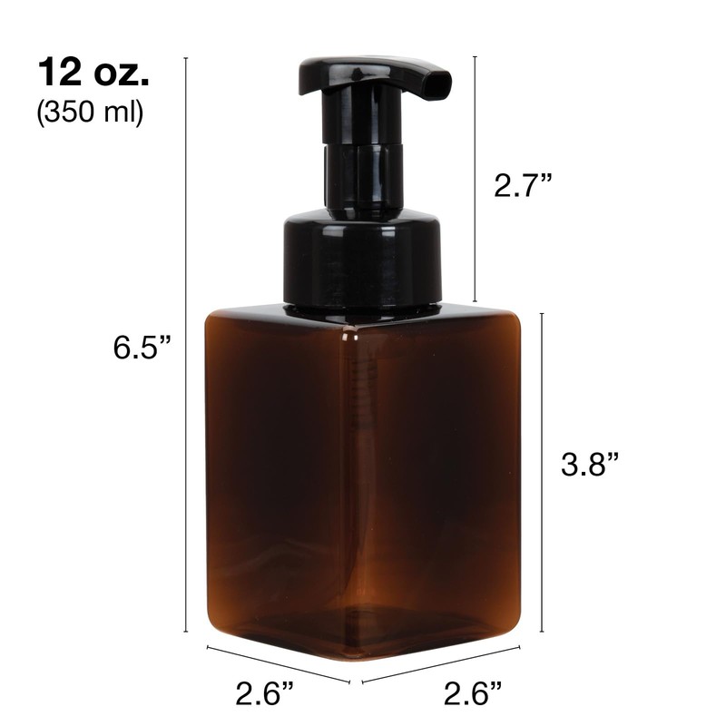 Ginger Lily Farms Foaming Soap Dispenser, Refillable Plastic Pump Bottles