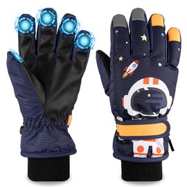 OMECHY Kids Ski Snow Gloves Waterproof Winter Cold Weather Windproof Warm Snowboard Sport Mittens for Boys Girls