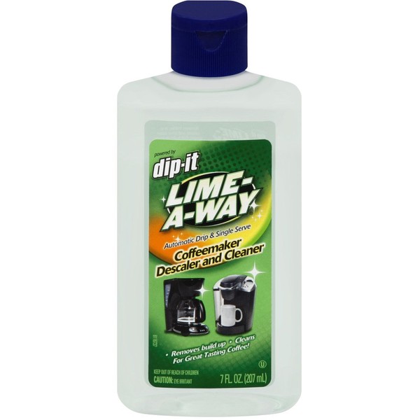 Lime-A-Way Dip-It Coffeemaker Cleaner, Descaler & Cleaner for Drip & Single Serve Coffee Machines, 7 Fl Oz (Pack of 8)