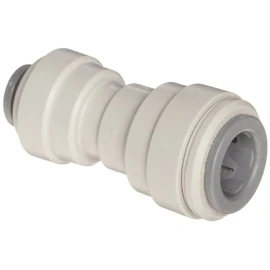 John Guest Reducing Straight Connector 1/4 inch Tube OD x 3/16 inch Tube OD (one Supplied)