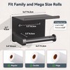 Wall-Mounted Toilet Paper Holder with Shelf – Black Stainless Steel