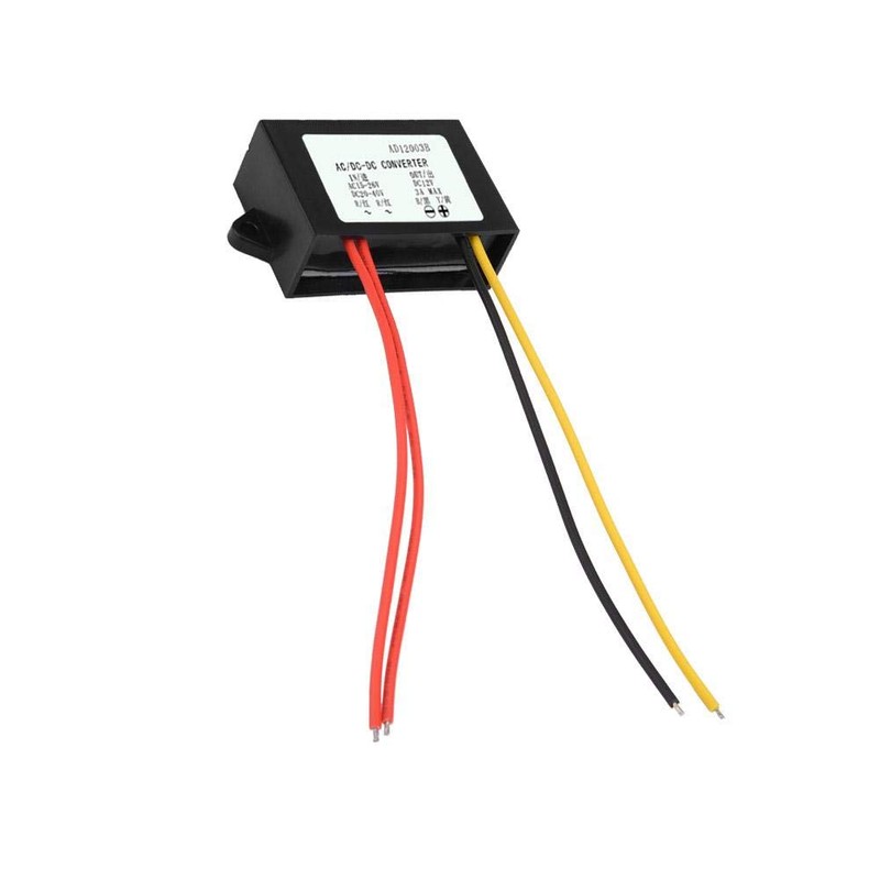 AC-DC Converter, AC 24V to DC 12V 3A Rectifier Step-Down