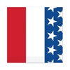 Beistle Patriotic Beverage Napkins, standard, Red/White/Blue