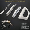 ALLYWASAI Sliding Patio Door Handle Set with Mortise Lock, Suitable